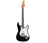Fesley Chitarra elettrica da 99 cm: chitarra elettrica a corpo solido per musicisti intermedi e professionisti con pickup Wilkinson, accordatori Grover, chitarra a 6 corde con manico in acero tostato