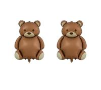 Fesnova 2 palloncini a forma di orso marrone, per compleanno, per orso, compleanno, feste, San Valentino, matrimonio, baby shower, 89 x 65 cm
