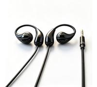 fesoklaf Cuffie con cavo da 3,5 mm con ganci per le orecchie, cuffie da corsa con microfono e controllo in linea, per la conduzione dell'aria, cuffie stereo cablate per sport, jogging, ciclismo