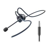 fesoklaf Cuffie USB C cablate con microfono in linea Cuffie a conduzione d'aria Cuffie stereo da gioco cablate con cancellazione del rumore per call center Lavoro Ufficio Gaming Live Streaming