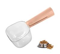 FESSOSKO Misurino Crocchette per Cani, Cucchiaio Per Cibo Per Animali Domestici con Scala, Cucchiaio Per Cibo Umido Per Gatti con Clip, 250ml (Rosa)