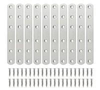 Fest 10 pezzi 156 × 20 × 3 mm in acciaio inox resistente piatto piastra di riparazione piastra vite staffa partizione staffa utilizzato per la riparazione fissa mobili collegati