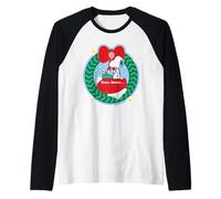 Festa a Fumetti retrò dei Peanuts Snoopy Dear Santa Maglia con Maniche Raglan