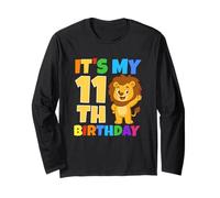 Festa a Tema It's My 11th Birthday Lion Safari Jungle Age 11 Maglia a Manica