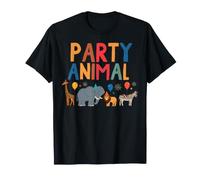 Festa Animale Compleanno Zoo Safari Tema Bambini Donne Uomini Maglietta