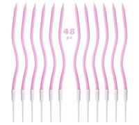 Festa Centro 48 Candele Torta di Compleanno a Spirale Lunga E Sottile per Partito Decorazioni Cupcake (Lila)