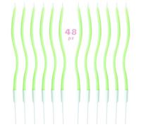 Festa Centro 48 Candele Torta di Compleanno a Spirale Lunga E Sottile per Partito Torta Decorazioni (Verde)