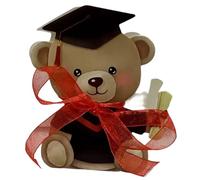 Festa Centro 50pz Scatoline Il tema è un orso che indossa un tocco di laurea. Bomboniere Decorazione Fai da Te Festa Laurea Regalo