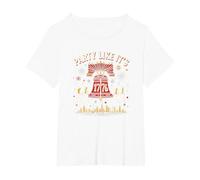 Festa Come se Fosse Maglietta, Donna Plus-Size, Bianco, 1X