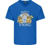 Festa Come Un Vichingo Thor Odin Valhalla Maglietta In Cotone A V