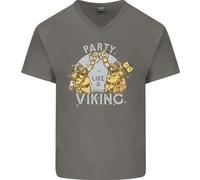 Festa Come Un Vichingo Thor Odin Valhalla Maglietta In Cotone A V