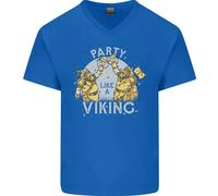 Festa Come Un Vichingo Thor Odin Valhalla Maglietta In Cotone A V