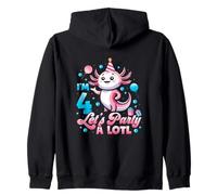 Festa Compleanno Axolotl Salamandra Messicana Kawaii Felpa con Cappuccio