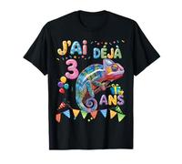 Festa d'anniversario caméléon pour Enfants de 3 Ans Maglietta