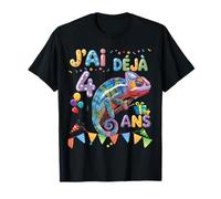 Festa d'anniversario caméléon pour Enfants de 4 Ans Maglietta