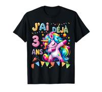 Festa d'anniversario Licorne pour Enfants de 3 Ans Maglietta