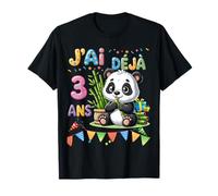 Festa d'anniversario Panda pour Enfants de 3 Ans Maglietta