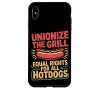 Festa dei lavoratori sindacalizzare la griglia uguali diritti per tutti gli hotdog Custodia per iPhone XS Max