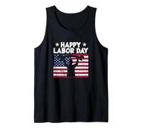 Festa dei lavoratori Union Bandiera americana Patriottica Felice Giornata del lavoro Canotta