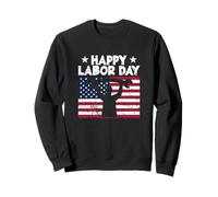 Festa dei lavoratori Union Bandiera americana Patriottica Felice Giornata del lavoro Felpa