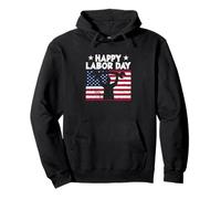 Festa dei lavoratori Union Bandiera americana Patriottica Felice Giornata del lavoro Felpa con Cappuccio