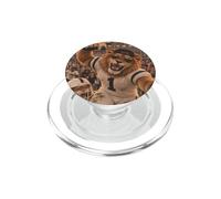 Festa del Leone Gioco Selfie Vintage Scuola Mascotte Retro PopSockets PopGrip per MagSafe