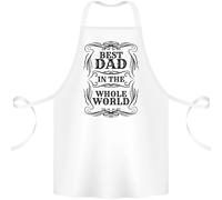 Festa Del Papà Best Dad IN Parola Cotone Grembiule 100% Biologico