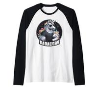 Festa del papà Dadacorn Baby Unicorn Dad, Daddy Funny Dadacorn Maglia con Maniche Raglan