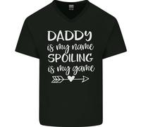 Festa Del Papà Daddy È Il Mio Nome Divertente Maglietta In Cotone A V Per Uomini