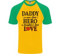 Festa Del Papà Daughter Love Son Eroe Papà Uomo S/S Baseball T-Shirt