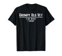 Festa del papà Grumpy Old Veterinario I Do What I Want Nonno Nonno Maglietta