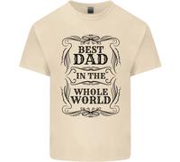 Festa Del Papà Migliore Papà IN la Parola Uomo Cotone T-Shirt