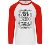 Festa Del Papà Migliore Papà IN la Parola Uomo L/S Baseball T-Shirt