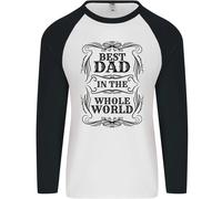 Festa Del Papà Migliore Papà IN la Parola Uomo L/S Baseball T-Shirt