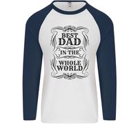 Festa Del Papà Migliore Papà IN la Parola Uomo L/S Baseball T-Shirt