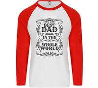 Festa Del Papà Migliore Papà IN la Parola Uomo L/S Baseball T-Shirt