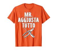 Festa del Papa Mr Aggiusta Tutto Maglietta, Uomo, Arancio, S