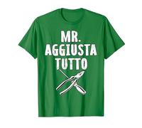 Festa del Papa Mr Aggiusta Tutto Maglietta, Uomo, Verde Mela, S