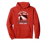 Festa del papà NBA This Dad Is Chicago for Life Felpa con Cappuccio