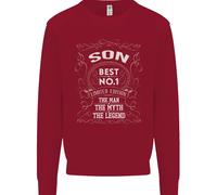 Festa Del Papà No 1 Figlio Uomo Mito Leggenda Divertente Felpa Per Bambini