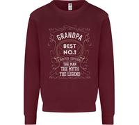 Festa Del Papà No 1 Nonno Uomo Mito Leggenda Felpa Maglione