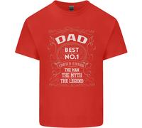 Festa Del Papà No 1 Papà Uomo Mito Leggenda Divertente Uomo Cotone T-Shirt
