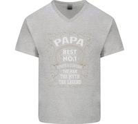 Festa Del Papà No 1 Papà Uomo Mito Leggenda Maglietta In Cotone A V
