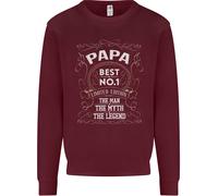 Festa Del Papà No 1 Papa Uomo Mito Leggenda Uomo Felpa Maglione