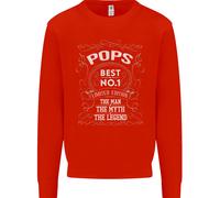 Festa Del Papà No 1 Pops Uomo Mito Leggenda Felpa