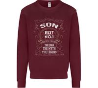 Festa Del Papà No 1 Son Uomo Mito Leggenda Divertente Uomo Felpa Maglione