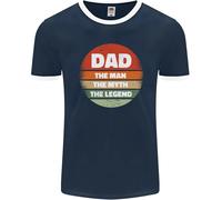 Festa Del Papà Papà Il Mito Leggenda Divertente Uomo Ringer T-Shirt FotL