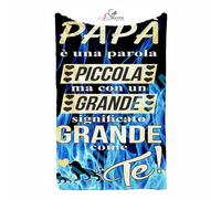 Festa del Papà Plaid in pile varie misure Papà sei il Migliore Idea Regalo