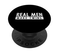 Festa del papà Uomini Veri Fare Gemelli Divertente Papà Papà Papa Umorismo PopSockets PopGrip Adesivo