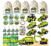 Festa del Trattore Buste da Festa per Regali di Compleanno Giocattolo Auto Traktor Auto Meccaniche Busta a Tracolla Spilla a Pulsante Busta Regalo Accessori di Festa a Tema Fattoria Bambini Ragazzi